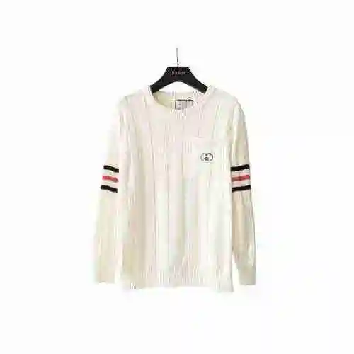 Gucci Gucci embroidered single breasted long sleeved sweater with small logo