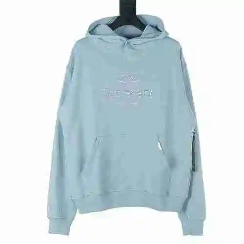 Representative 23FW Washed Embroidered Tri Color Letter Hoodie