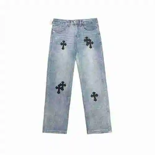 CH/Croix Classic Denim Blue Wash Old Leather Cross Jeans