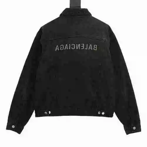 BLCG 23 New Reverse Letter Old Logo Wash Vintage Denim Coat