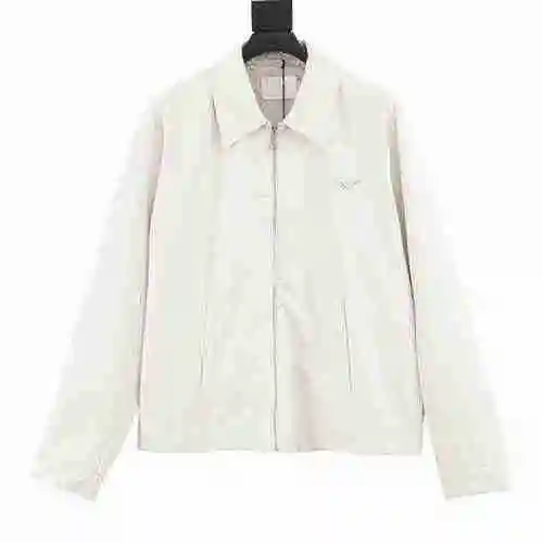 PRADA Prada PRD 23FW Milk White Sheepskin Soft Sheepskin Lapel Coat Jacket