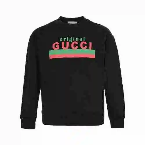 Gucci/Gucci 23Fw Red Green Stripe Letter Printed Round Neck Sweater