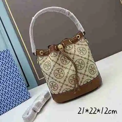 Bolso tipo cubo Tori Birch hecho de material de lona importado, bolsa de regalo de entrega de alta c