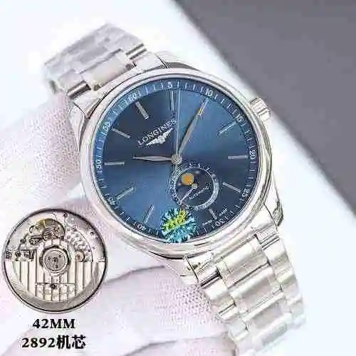 Reloj Longines para hombre con movimiento mecánico original totalmente automático, caja de acero de 