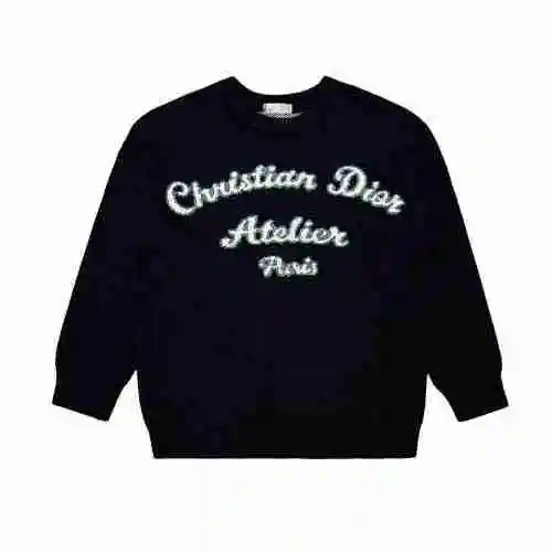 Dior/Dior cursive letter logo round neck sweater