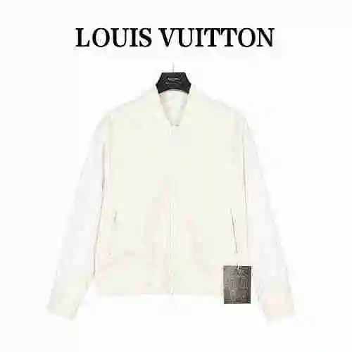 Louis Vuitton/Louis Vuitton 23Fw Leather and Nylon Double Sided Waist Jacket Coat