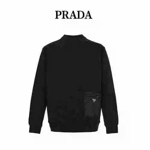 Prada/Prada 22Fw Triangle Pocket Round Neck Sweater