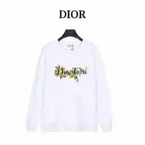 Dior Dior X TEARS co branded embroidered cotton letter pattern cotton round neck sweater