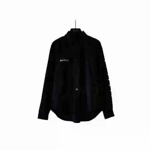 Balenciaga 2023 Fall Multi logo Printed Long Sleeve Shirt