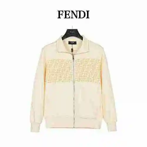 Fendi/Fendi 23Fw Double F Old Flower Panel Zipper Coat