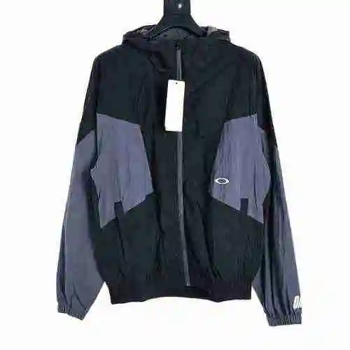 OAKLEY Enhance Ub Ripstop Wind Jacket 23SS Color Block Tear Proof Fabric Waterproof Metal Nylon Jack