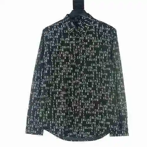 Celine/Celine CE 23FW AOP LOGO Long Sleeve Shirt