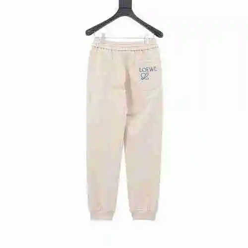 LOEWE/Luo Yiwei Back Pocket Contrast Logo Embroidered Cotton Casual Pants
