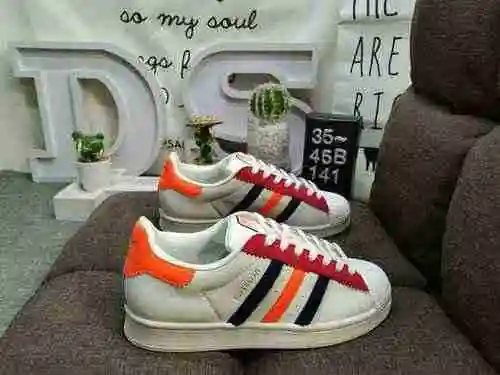 141DAdidas Clover Originals Superstar Shell Head Classic Versatile Casual Sports Board Shoe High Den