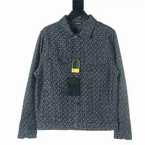 CH/CROXIN CH AOP JACQUARD LOGO DENIM COAT