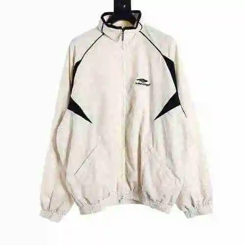 Double layered embroidered letter sports jacket
