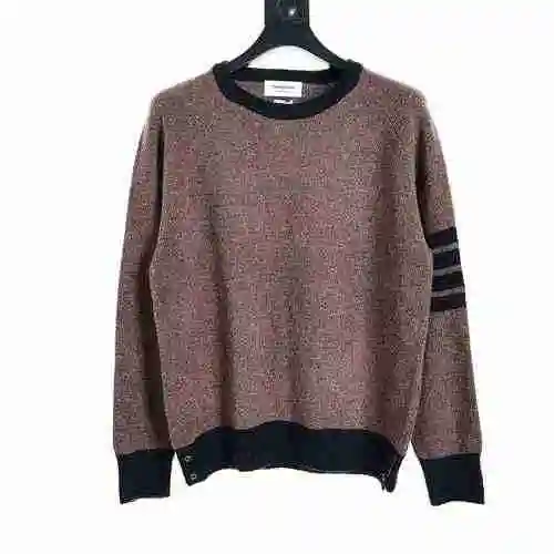 TB 23FW Contrast Wool Round Neck Sweater