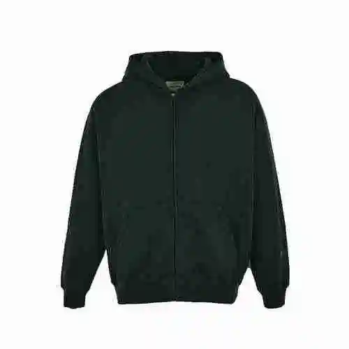 Fear of God Double Thread Essentials Back Silicone Letter Zipper Hoodie