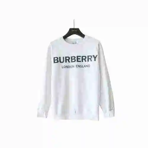 Burberry. New Classic Chest Large Logo Printed Round Neck Long Sleeve Men's and Women's Top Pullover