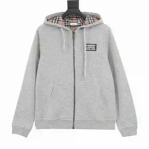 BBR 21Fw Silicone Logo Inner Plaid Hooded Coat
