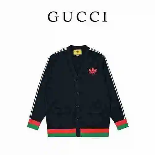Gucci&amp; Adidas 22Fw Co branded Clover Ribbon Cardigan