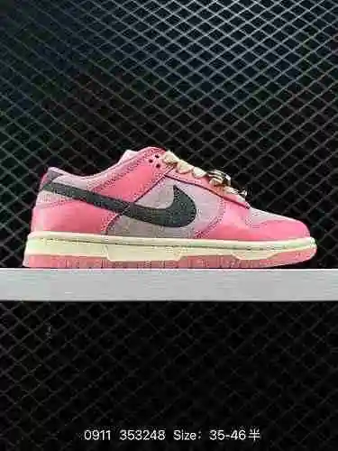 24 Zapatos de críquet Nike Dunk Low Serie SB Zapatos de skate deportivos informales, versátiles y cl