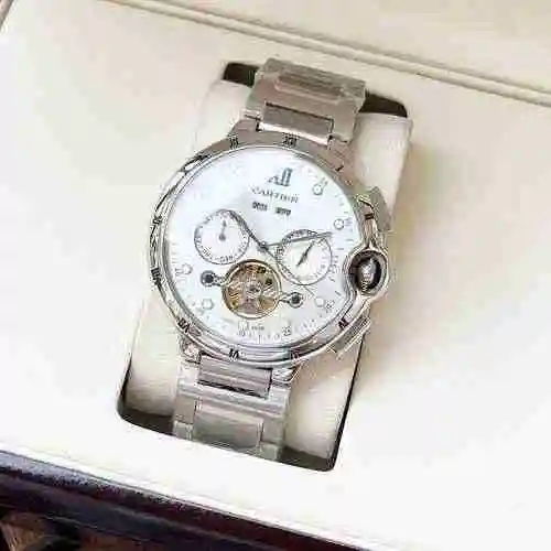 Reloj Cartier para hombre combinado con movimiento mecánico original completamente automático Caja d