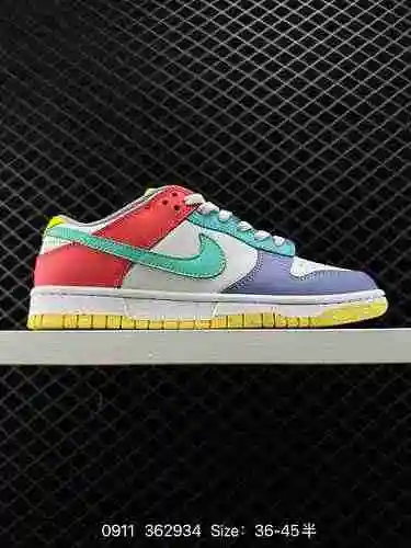 Zapato de skate Nike SB Dunk Low de 7 capas Low Top Easter Egg KT Versión rentable Etiqueta verdader