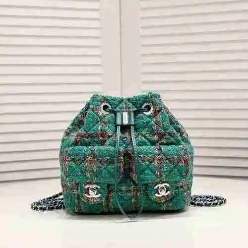 Chane1 Mochila con cadena Chanel hecha de material de lona importado, bolsa de regalo con entrega de