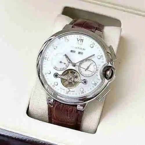 Reloj Cartier para hombre combinado con movimiento mecánico original completamente automático Caja d