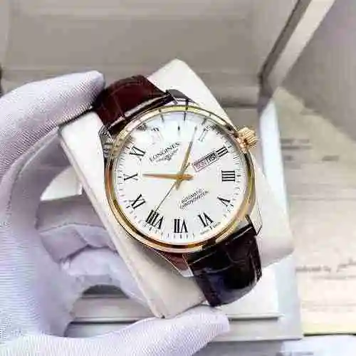 Reloj Longines para hombre combinado con movimiento mecánico original completamente automático Caja 