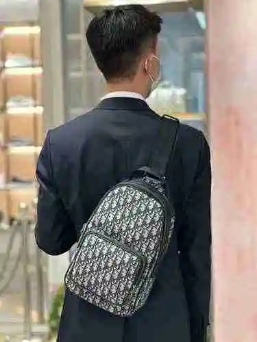 Bolso de hombro exclusivo para hombre DIOR fabricado con material de lona importado, bolsa de regalo