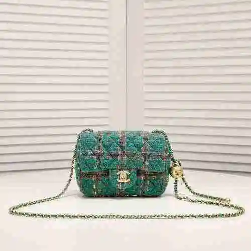 Chane1 Bolso con cadena Chanel hecho de material de lona importado, bolsa de regalo con entrega de a