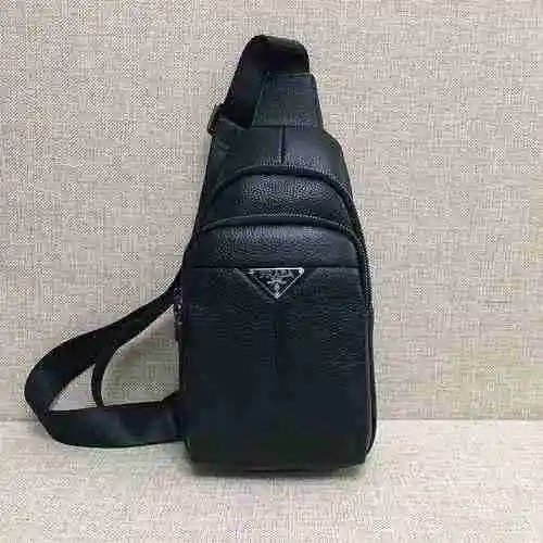 Bolso de pecho exclusivo para hombre PRADA hecho de material de lona importado, bolsa de regalo de e