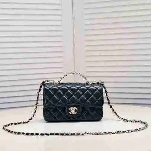 Chanel Bolso con cadena Chanel hecho de material de lona importado, bolsa de regalo con entrega de a