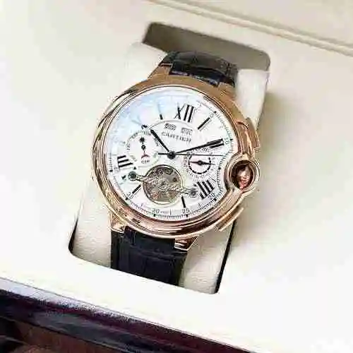 Reloj Cartier para hombre combinado con movimiento mecánico original completamente automático Caja d