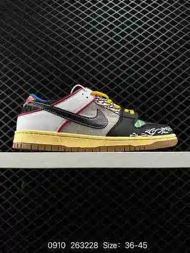 4 verdaderos zapatos de skate deportivos Nike SB Dunk Low Dunk Series de caña baja hechos de cuero s