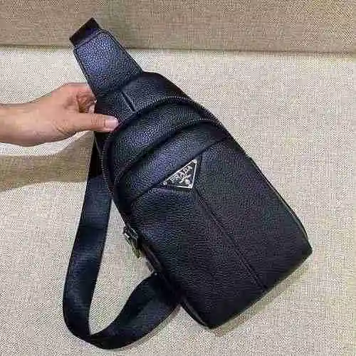 Bolso de pecho exclusivo para hombre PRADA hecho de material de lona importado, bolsa de regalo de e