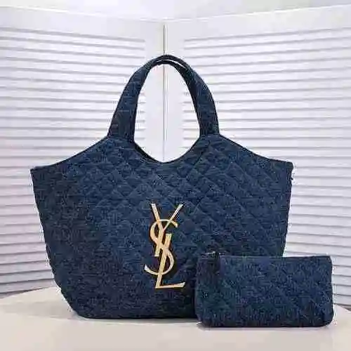 Bolsa para axila YSL Saint Laurent hecha de material de lona importado, bolsa de regalo de entrega d