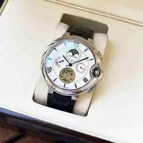 Reloj Cartier para hombre combinado con movimiento mecánico original completamente automático Caja d