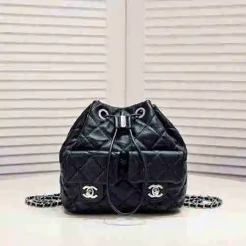 Chane1 Mochila con cadena Chanel hecha de material de lona importado, bolsa de regalo con entrega de