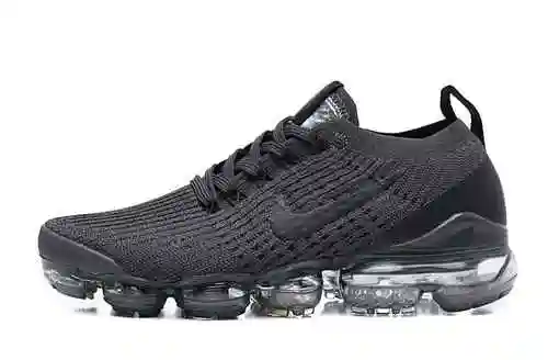 Nike Air VaporMax Flyknit 2019 Cojín de aire grande Zapato para correr versátil Gris carbón Banda ve