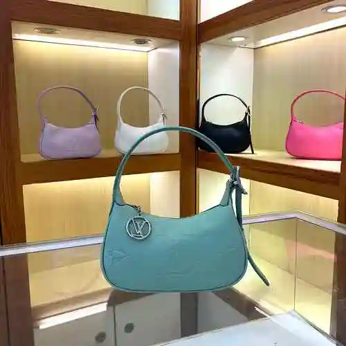 Bolsa para axila LV hecha de material de lona importado, bolsa de regalo de entrega de alta calidad,