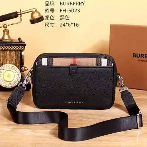 BUR Bolso bandolera exclusivo para hombre de Burberry hecho de material de lona importado, bolsa de 