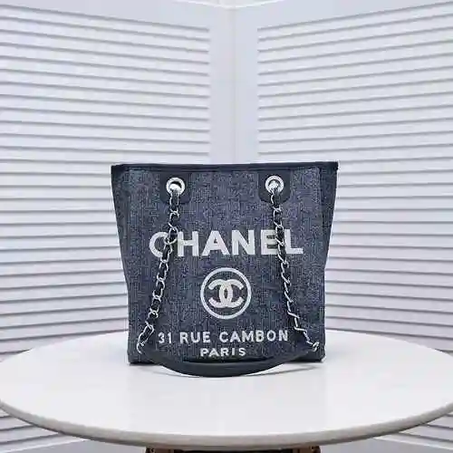 Bolso de hombro Chan Chanel hecho de material de lona importado, bolsa de regalo de entrega de alta 