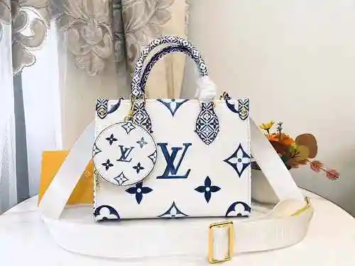 Bolso LV hecho de material de lona importado, bolsa de regalo de entrega de alta calidad, tamaño fac