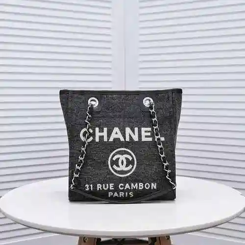 Bolso de hombro Chan Chanel hecho de material de lona importado, bolsa de regalo de entrega de alta 