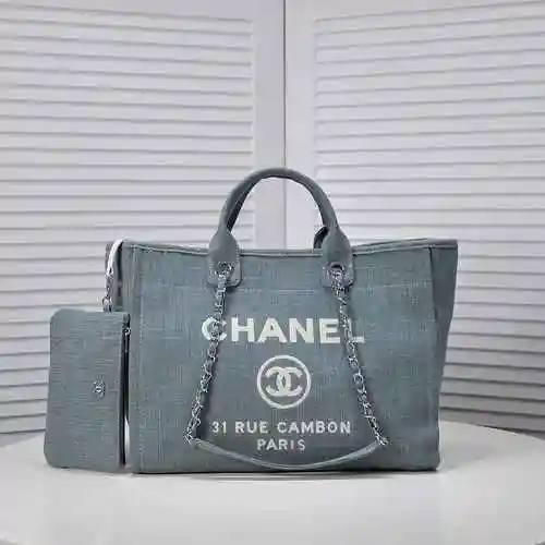 Bolso de hombro Chan Chanel hecho de material de lona importado, bolsa de regalo de entrega de alta 