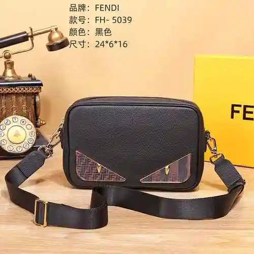FENDI Bolso bandolera exclusivo para hombre Fendi hecho de material de lona importado, bolsa de rega