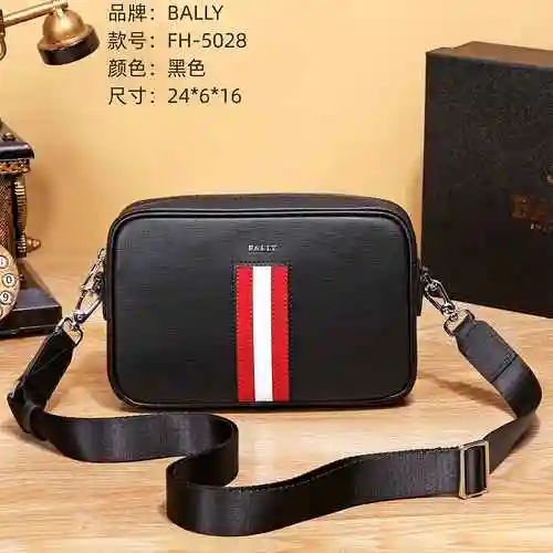 Bally Bolso bandolera exclusivo para hombre Bally hecho de material de lona importado, bolsa de rega